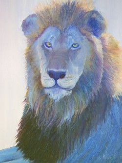 Lion, Oil on Canvas, 20x24