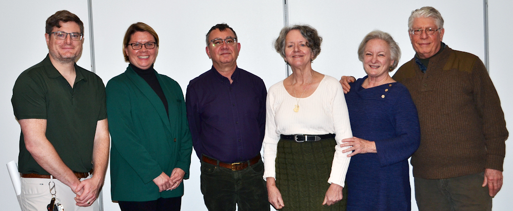 Left to right: Vice President Owen Palmiotti, Secretary Betsy Scotto-Lavino, Treasurer Haig Evans-Kavaldjian, Board Member Jill Evans-Kavaldjian, President Teresa Yancey Crane, Board Member Brian Kirk.