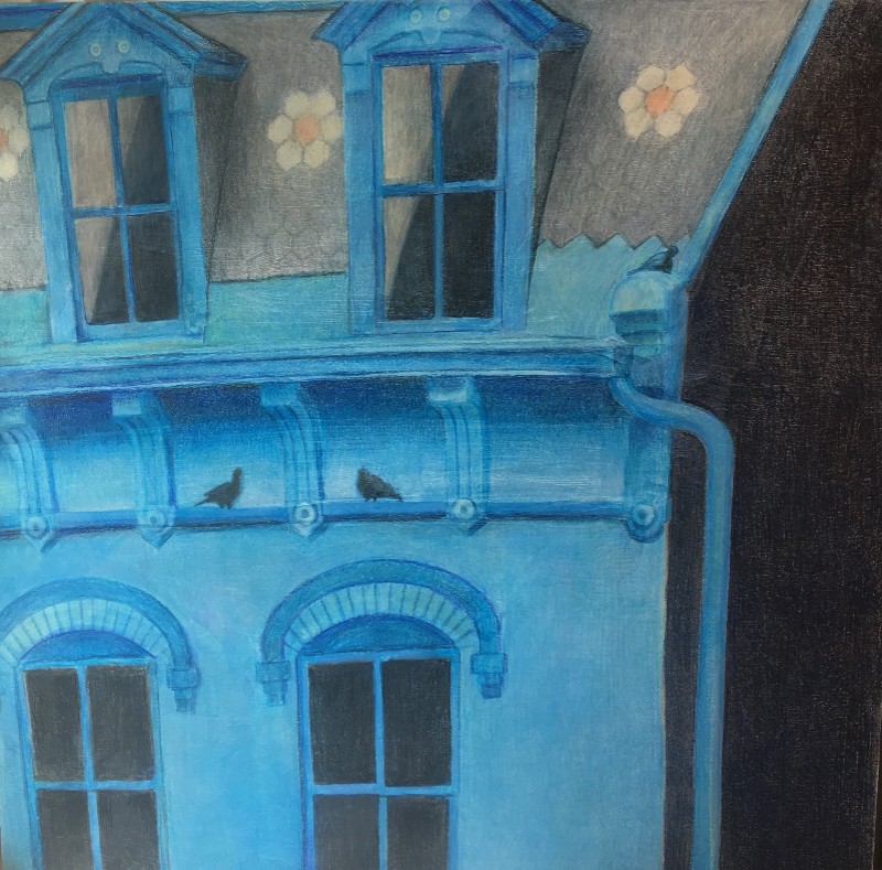 "Blue House (Charles Town)" by Jill Evans-Kavaldjian