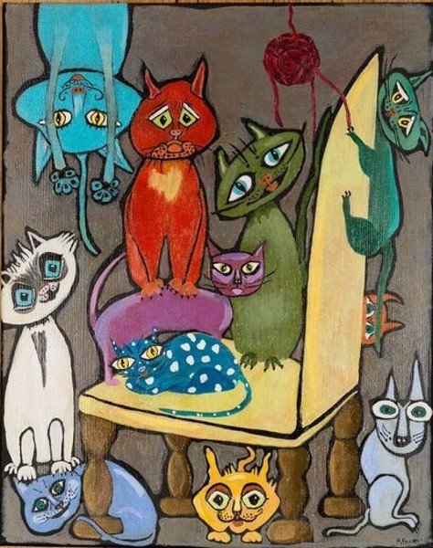 "Cat Soiree" by Nancy Kfoury