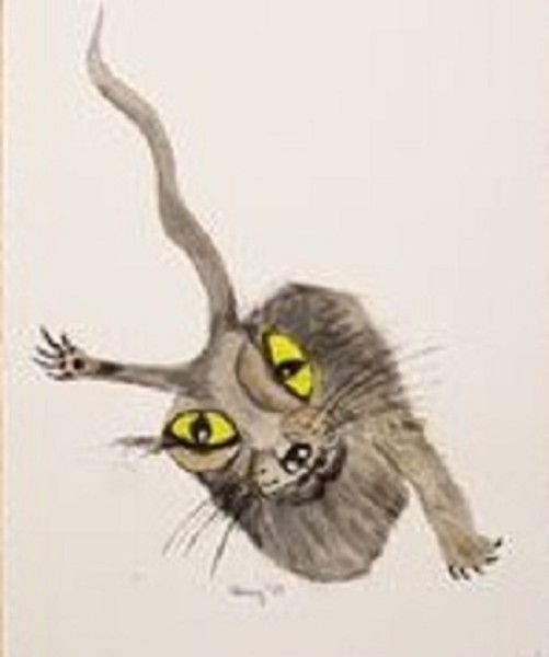 "Gray Cat" by Nancy Kfoury