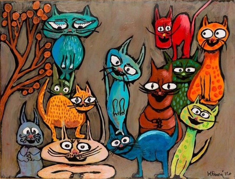 "Herd of Cats" by Nancy Kfoury