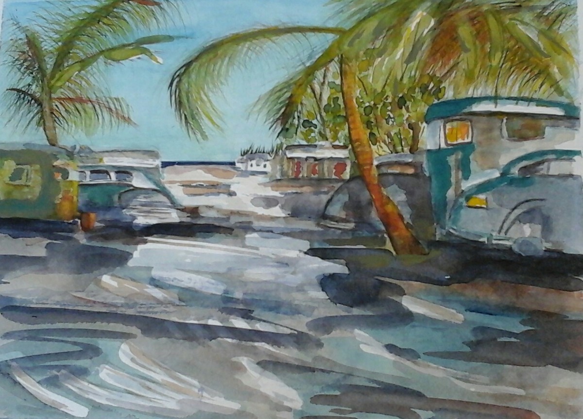 "RVs on Florida Beach" by Angela Giraldi