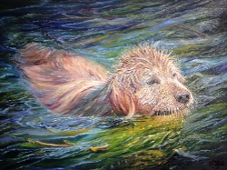 "Playful Puppy", oil on canvas, 18" x 24", 2015 "Playful Puppy", oil on canvas, 18" x 24", 2015