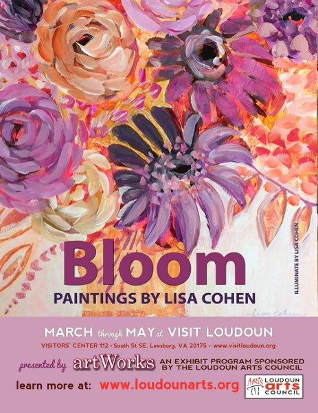 "Bloom," by Lisa Cohen, on exhibit March through May at Visit Loudoun's Visitor Center