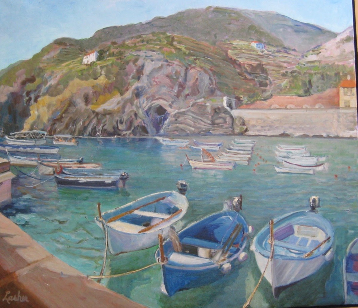 "Vernazza Harbor" by Norma Lasher