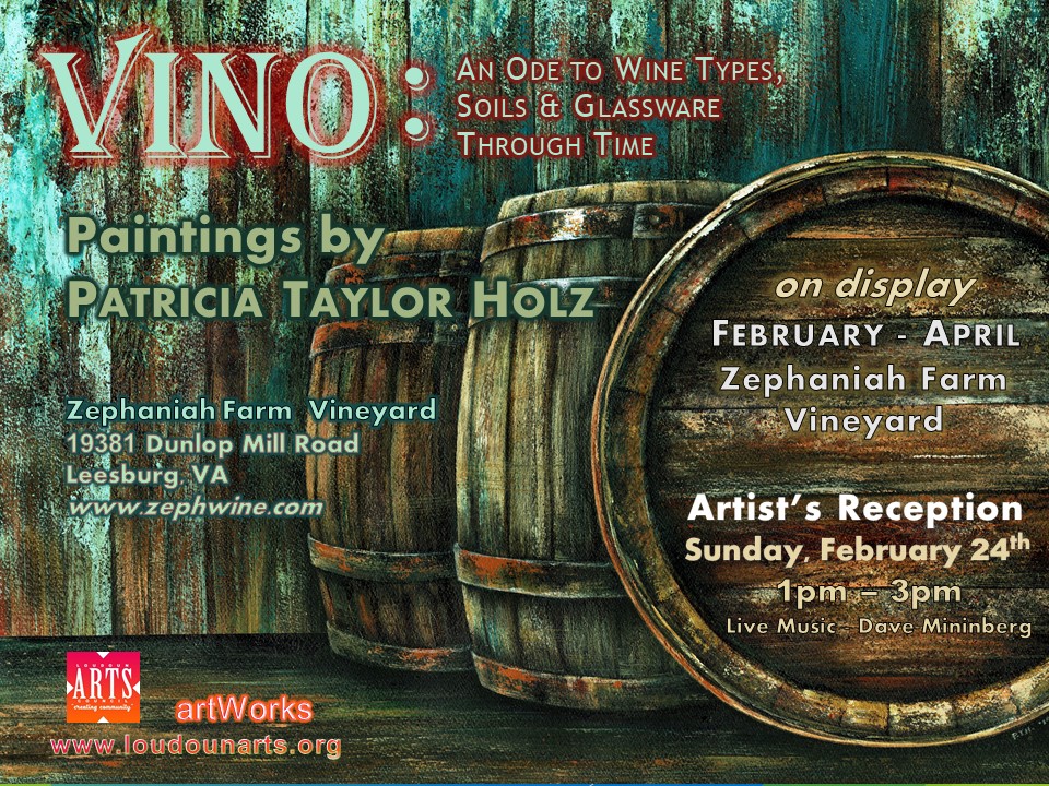 Artist Patricia Taylor Holz Paints Delicious Wine Series in New artWorks Exhibit