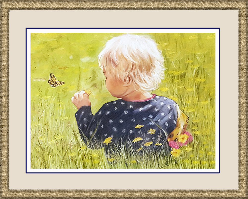 Child Sitting in Field